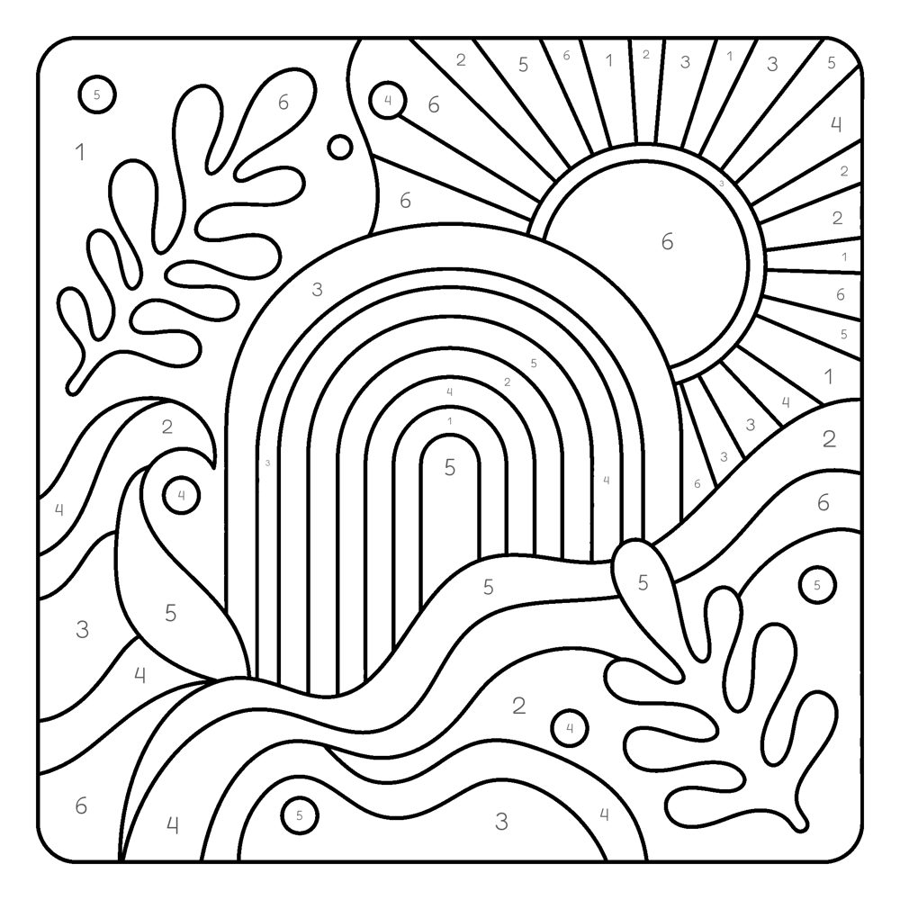 Numbered abstract line drawing